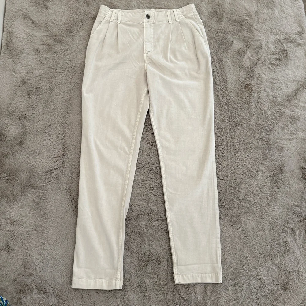 NWOT C&S by cloth & Stone Pants Men’s Size S Straight Minimalist Beige Tencel